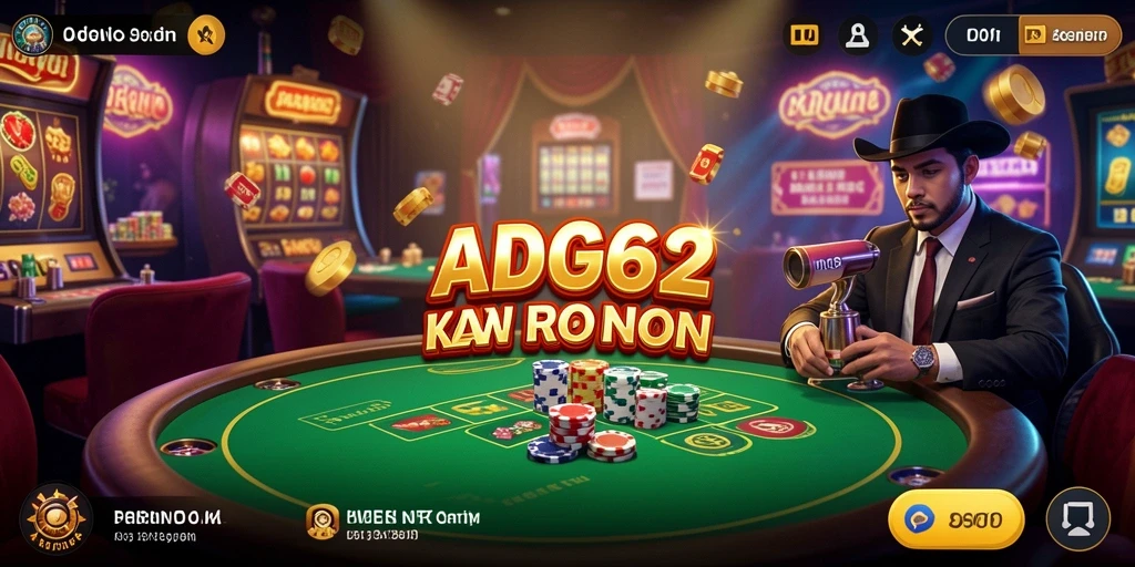 Tampilan gameplay menakjubkan di ADG62 dengan suasana Kasino yang autentik.