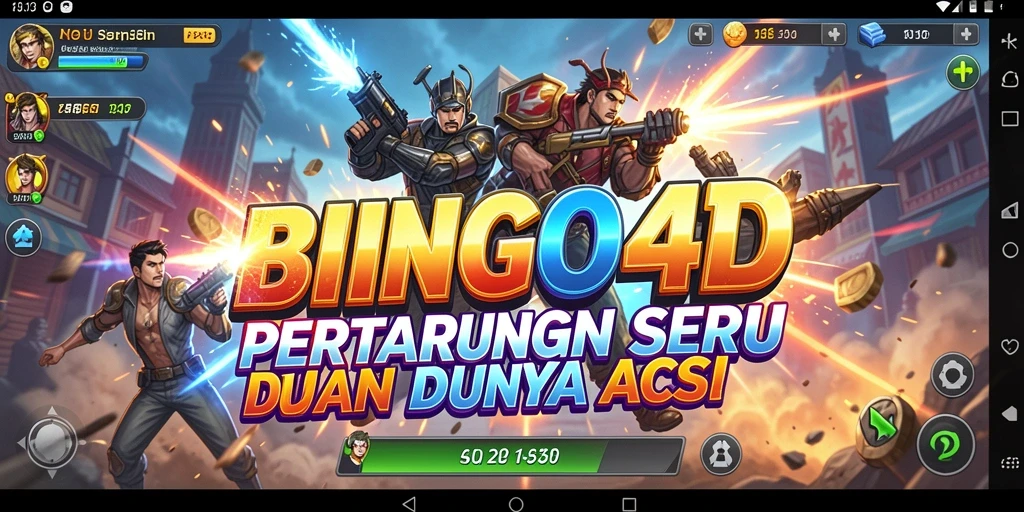 Screenshot gameplay BINGO4D yang menunjukkan aksi seru di lapangan perang.