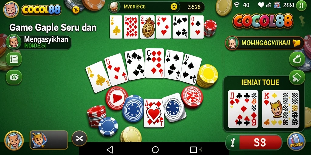 Tampilan menarik COCOL88 yang seru saat bermain Gaple.