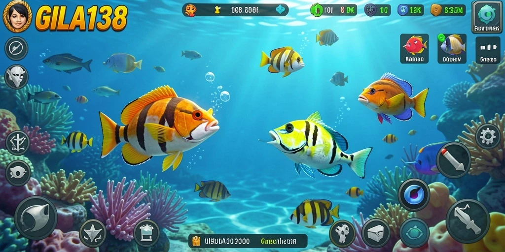 Screenshot GILA138 menampilkan momen seru menangkap ikan.