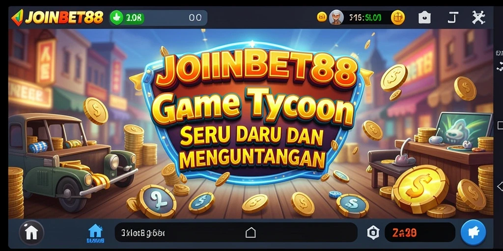 Screenshot gameplay JOINBET88 yang menampilkan suasana bisnis yang dinamis.