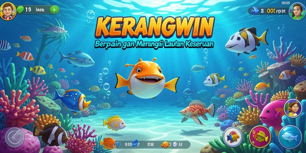 Tampilan gameplay KERANGWIN yang penuh warna dan seru.
