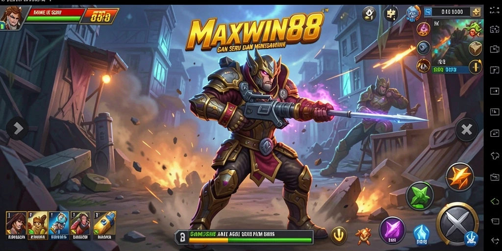 Tampilan gameplay <strong>MAXWIN88</strong> yang menegangkan dan penuh aksi.