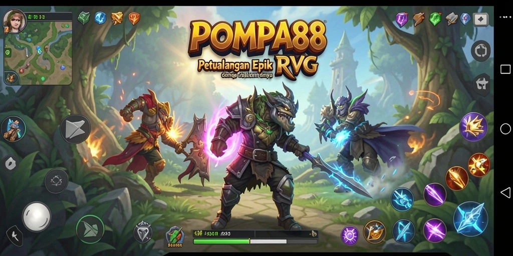 Tampilan gameplay POMPA88 yang seru dan mendebarkan dalam petualangan RPG.