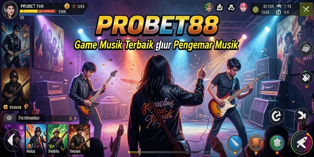 Screenshot gameplay PROBET88 yang menampilkan lagu-lagu populer.
